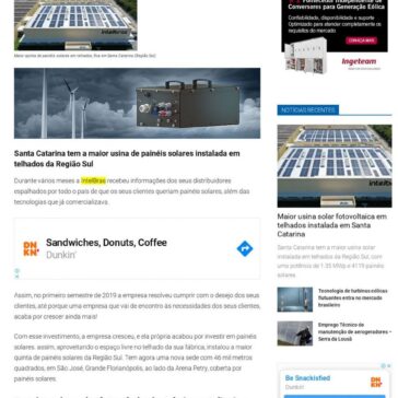 Maior usina solar fotovoltaica em telhados instalada em Santa Catarina – Portal Energia