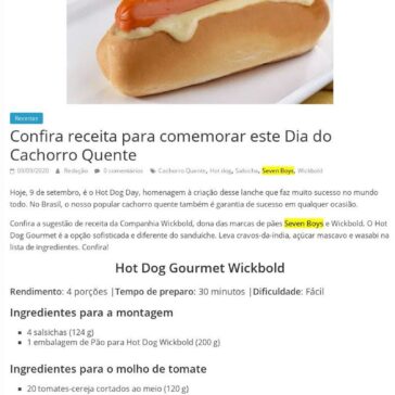 Confira receita para comemorar este Dia do Cachorro Quente – Comida de Sampa
