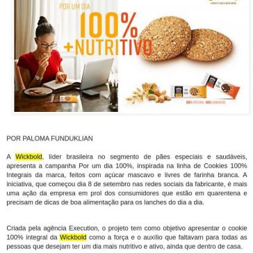 POR UM DIA 100%: COMEÇOU A CAMPANHA DIGITAL DA WICKBOLD – Karisma News