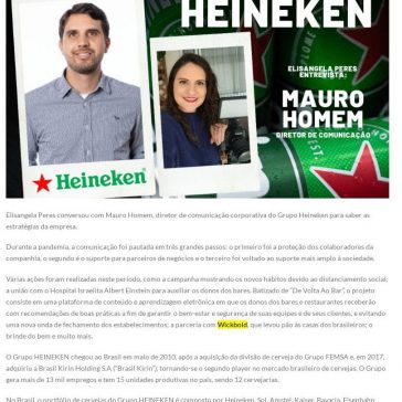 Estratégias de comunicação do Grupo Heineken. Entrevista com Mauro Homem, diretor – Marcas pelo Mundo