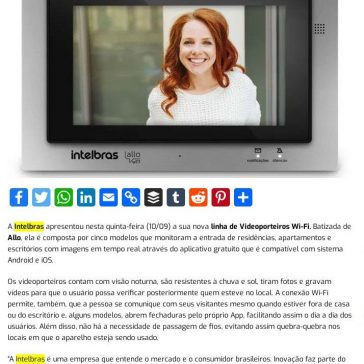 Intelbras lança videoporteiros Allo Wi-Fi com controle por aplicativo no celular – Blog do Moreira