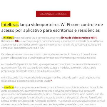 Intelbras lança videoporteiros Wi-Fi com controle de acesso por aplicativo para escritórios e residências – Revista Segurança Eletrônica