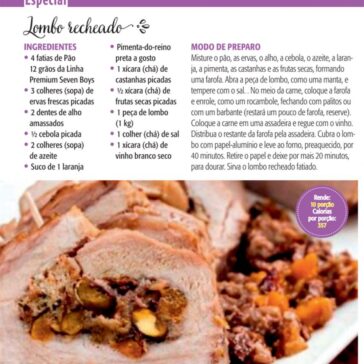 Lombo recheado – Ana Maria Receitas (Revista Ana Maria)