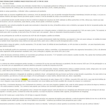 EMPRESAS VISUALIZAM CENÁRIO MAIS POSITIVO ATÉ O FIM DE 2020 – Click Nova Olímpia