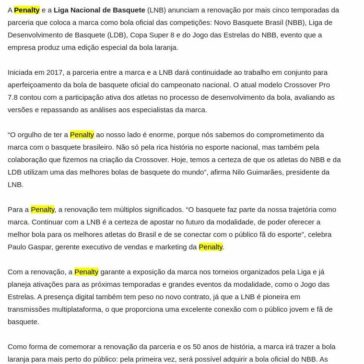 Penalty e LNB renovam parceria por mais cinco anos – DataBasket