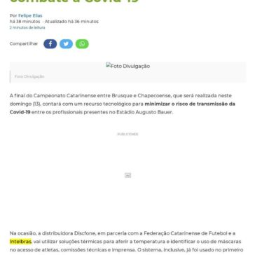 Final entre Brusque e Chapecoense terá solução tecnológica que auxilia no combate à Covid-19 – O Correio do Povo