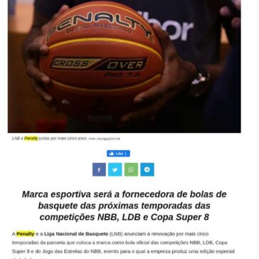 Penalty e LNB renovam parceria por mais cinco anos – Área Restritiva