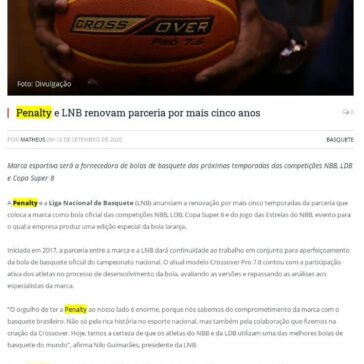 Penalty e LNB renovam parceria por mais cinco anos -Templo dos Esportes