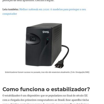 Para que serve estabilizador de energia? Entenda a função do aparelho – Zoom