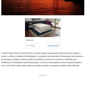 Cidade e Aeroporto Florianópolis recebem certificação internacional de destino seguro – Informe Online/SC