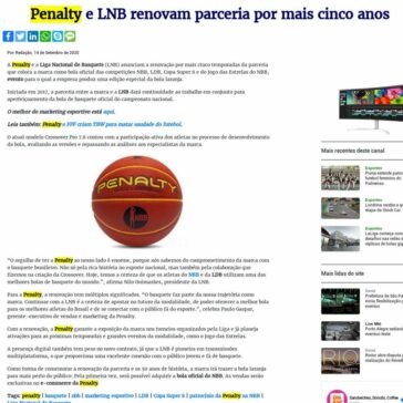 Penalty e LNB renovam parceria por mais cinco anos – Promoview