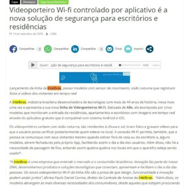 Videoporteiro Wi-fi controlado por aplicativo é a nova solução de segurança para escritórios e residências – Revista Tecnologia 360