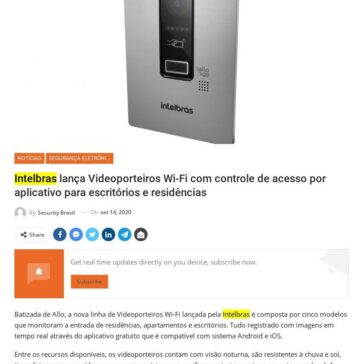 Intelbras lança Videoporteiros Wi-Fi com controle de acesso por aplicativo para escritórios e residências – Security Brasil