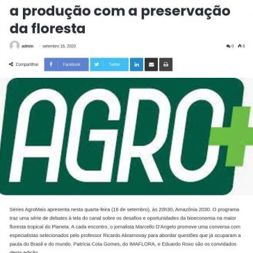 Séries AgroMais debate o “Made in Amazonia”: como harmonizar a produção com a preservação da floresta – Tocantins Diário