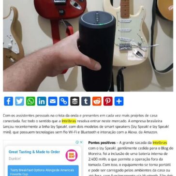 TESTAMOS o Izy Speak!, caixa wi-fi e bluetooth que interage com Alexa – Blog do Moreira