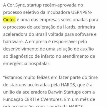 Cor.Sync é aprovada em processo de aceleração da Hards – Curitiba It