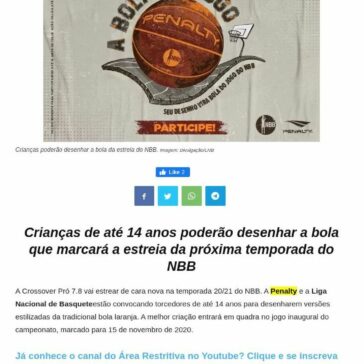 #ABolaDoJogo: NBB e Penalty lançam concurso cultural – Área Restritiva