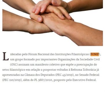 Reforma tributária: filantrópicas brasileiras unem-se contra a taxação da solidariedade – Metrópoles