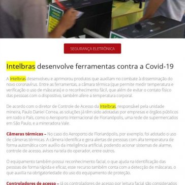 Intelbras desenvolve ferramentas contra a Covid-19 – Revista Segurança Eletrônica