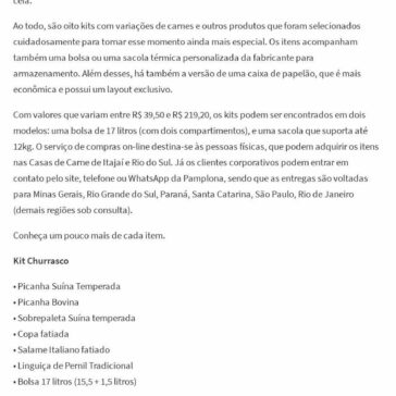 Pamplona Alimentos apresenta kits natalinos – Suinocultura Industria