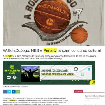 #ABolaDoJogo: NBB e Penalty lançam concurso cultural – Adnews