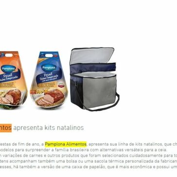Pamplona Alimentos apresenta kits natalinos – Pack