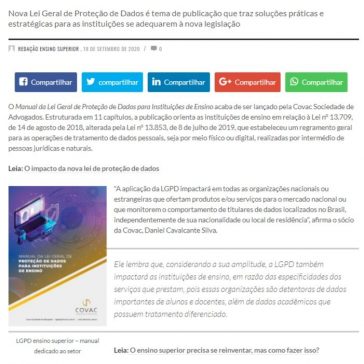 Conheça um manual para o ensino superior sobre a LGPD – Revista Ensino Superior