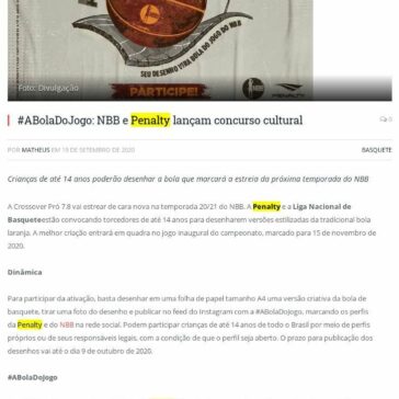 #ABolaDoJogo: NBB e Penalty lançam concurso cultural – Templo dos Esportes