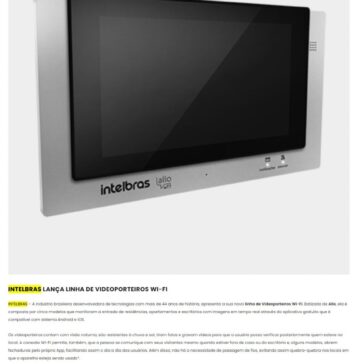 INTELBRAS LANÇA LINHA DE VIDEOPORTEIROS WI-FI – Grupo Revenda