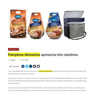 Pamplona Alimentos apresenta kits natalinos – Distribuição