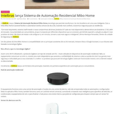 Intelbras lança Sistema de Automação Residencial Mibo Home – Inteligência Móvel