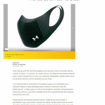 Máscara esportiva de R$ 149,90 se esgota em menos de um dia no Brasil – UOL