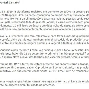 Carne fresca e feita de plantas no mercado – Portal CanaMi – Canamix