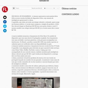 Tela do novo Echo Show, da Amazon, se move para acompanhar usuário – Folha de Londrina