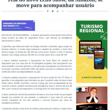 Tela do novo Echo Show, da Amazon, se move para acompanhar usuário – Meon