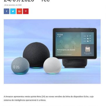 Tela do novo Echo Show, da Amazon, se move para acompanhar usuário – O Noroeste