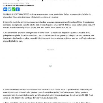 Tela do novo Echo Show, da Amazon, se move para acompanhar usuário – Portal do Holanda