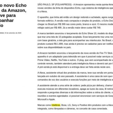 Tela do novo Echo Show, da Amazon, se move para acompanhar usuário – Yahoo! Finanças