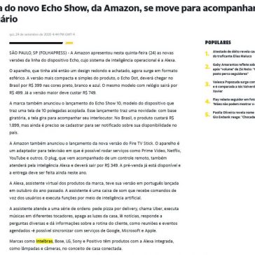 Tela do novo Echo Show, da Amazon, se move para acompanhar usuário – Yahoo! Vida e Estilo