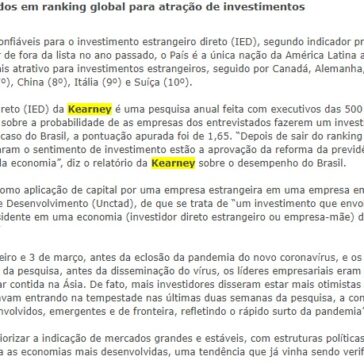 Brasil volta a ficar entre os mais bem avaliados em ranking global para atração de investimentos – Vide Versus