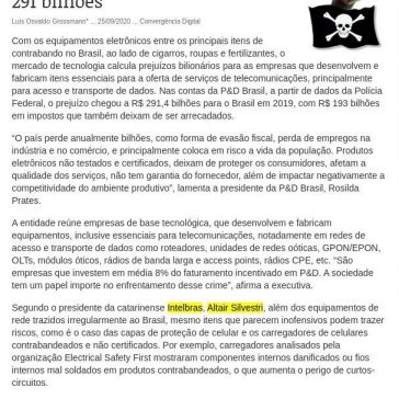 Pirataria de equipamentos de telecom alimenta perdas de R$ 291 bilhões –  Convergência Digital