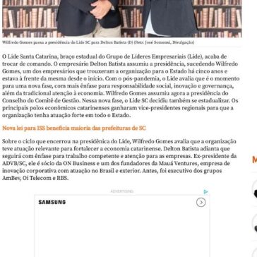 Delton Batista assume a presidência do Lide Santa Catarina – NSC Total