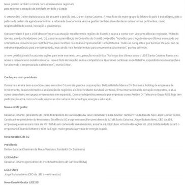 Delton Batista é o novo presidente do LIDE SC – Jornal Trindade