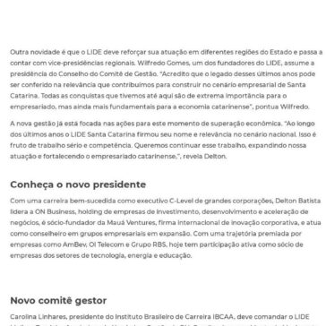 Empresário Delton Batista é o novo presidente do LIDE SC – O Correio do Povo