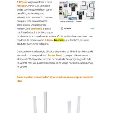 Roteador TP-Link Archer C21 chega ao Brasil como opção custo-benefício – Tech tudo