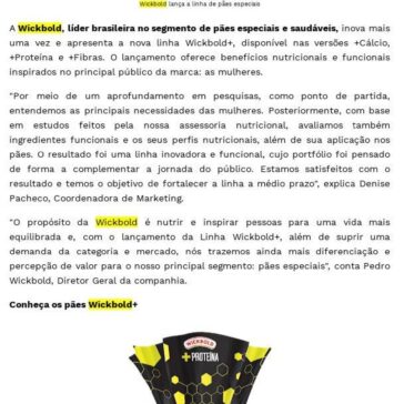 Wickbold lança a linha de pães especiais – Moda e Imagem
