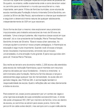 Escola integral e gratuita mantida por filantrópica impulsiona potencial de 1.200 alunos no interior de SP – Broadcast