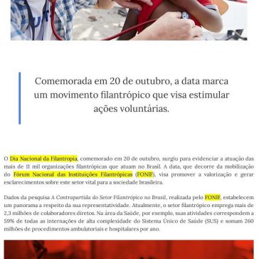 Dia Nacional da Filantropia engaja a sociedade para o exercício da solidariedade –  Folha do Litoral de Balneário Camboriú