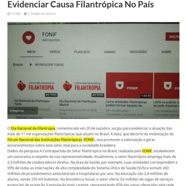 Dia Nacional Da Filantropia Traz Live Para Evidenciar Causa Filantrópica No País – O Regional