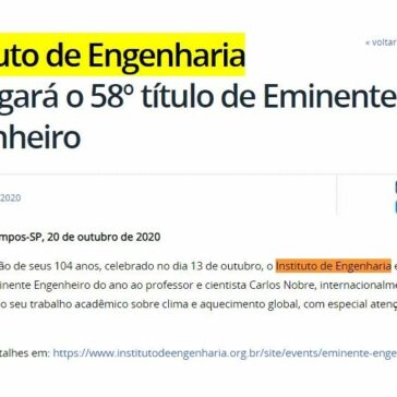 Instituto de Engenharia entregará o 58° título de Eminente Engenheiro – Inpe